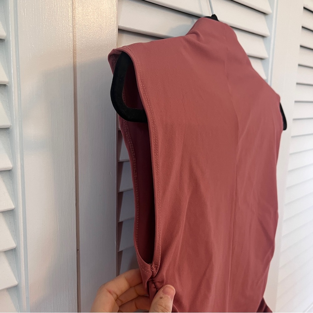 Pink Muscle Tee Ruched Style Top - Picture 6 of 6